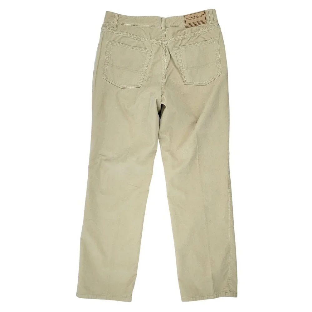 Tommy Hilfiger Corduroy Pants Men's 34x32 Straight Leg Beige Outdoor Casual NWOT